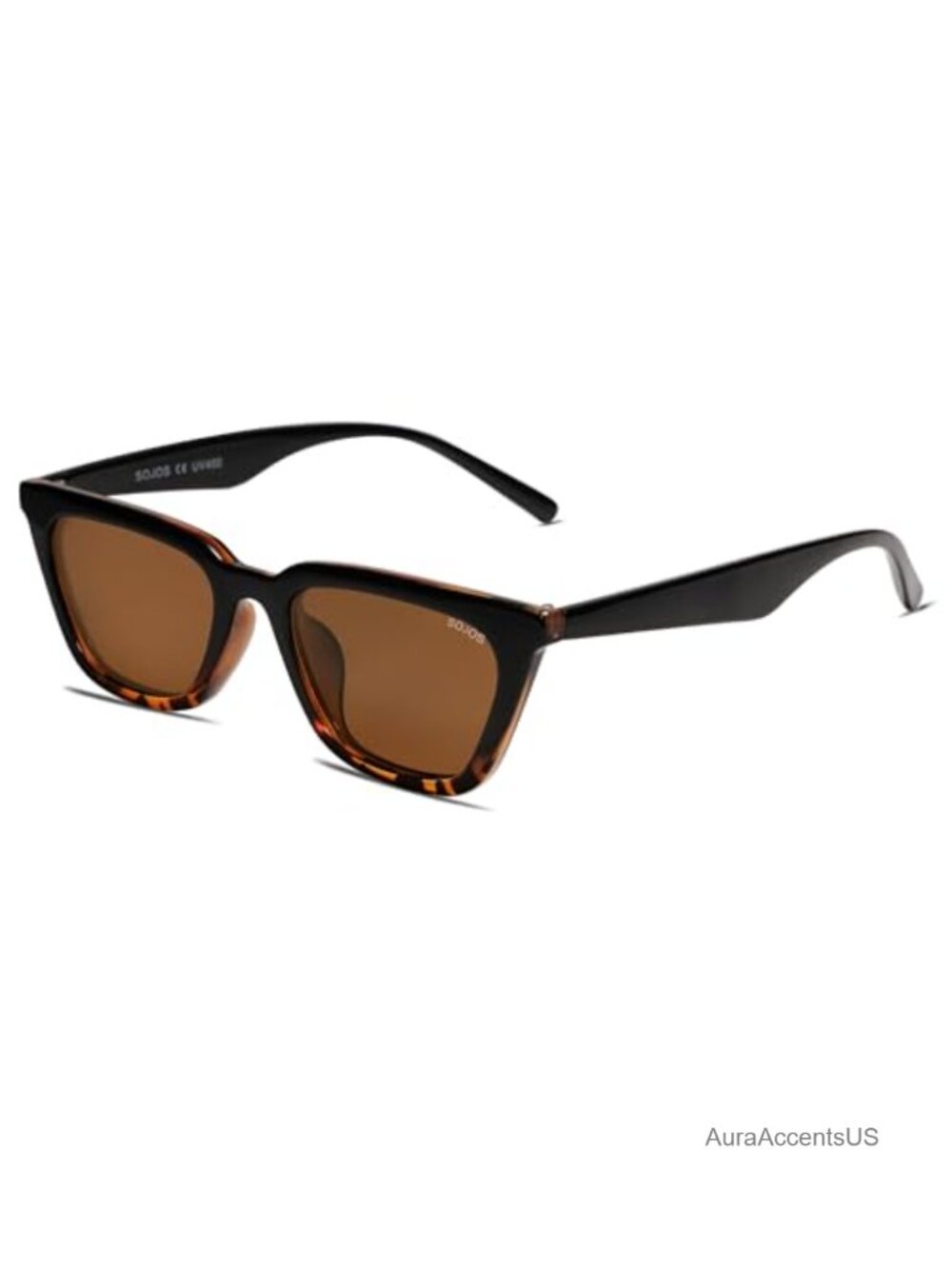 Polarized Square Cateye Sunglasses UV400 Full-Frame